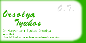 orsolya tyukos business card